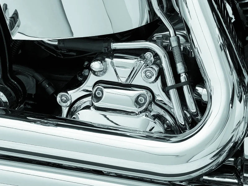 Kuryakyn Transmission Shroud 04-17 Softail Chrome - Side View