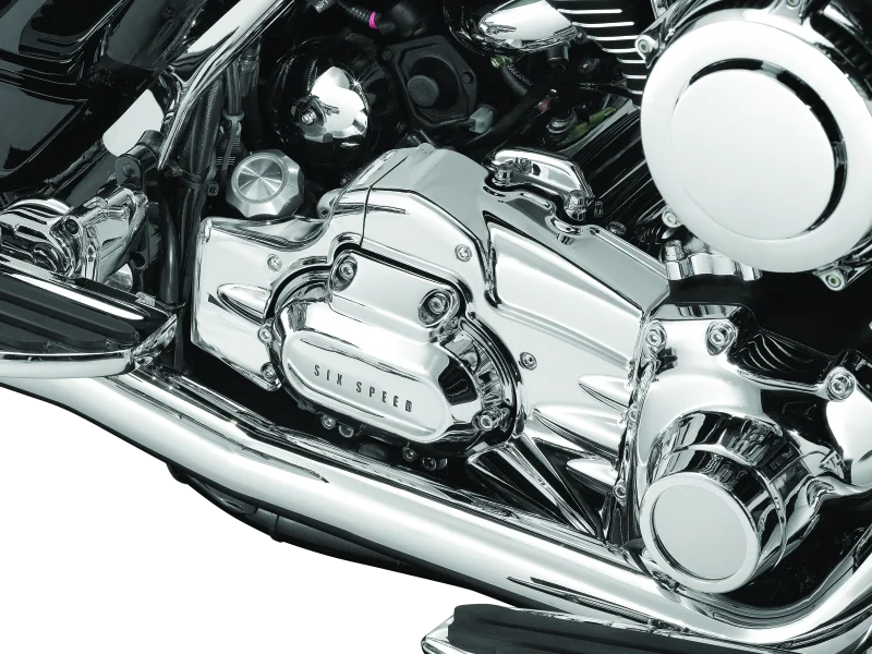 Kuryakyn Transmission Shroud 07-08 Touring with True Dual Exhaust - Side View