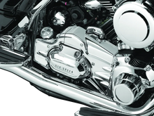 Load image into Gallery viewer, Kuryakyn Transmission Shroud 07-08 Touring with True Dual Exhaust - Side View