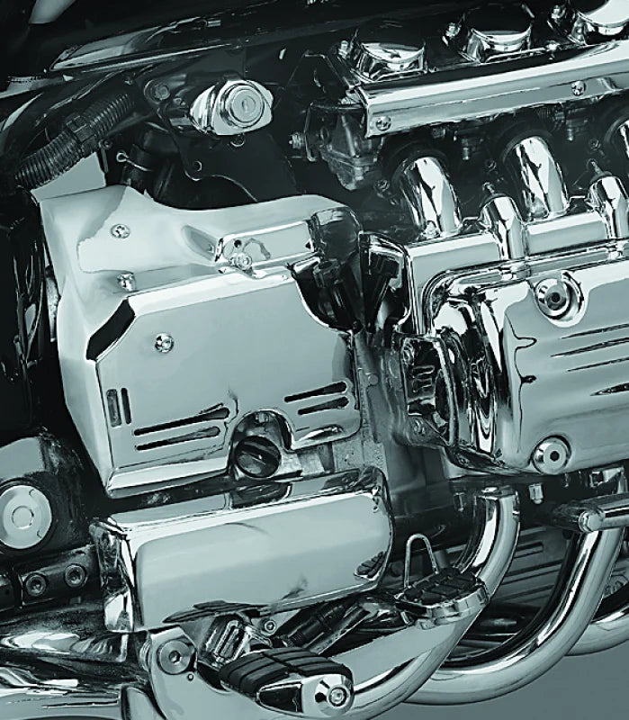 Kuryakyn Transmission Side Cover Set 97-04 Honda Valkyrie Chrome - Side View