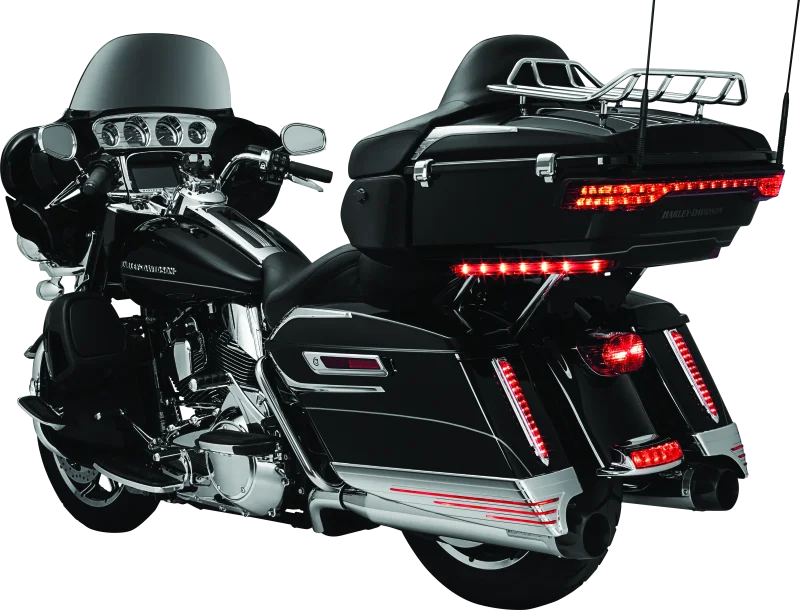 Kuryakyn Tri-Line Gauge Trim 14-Up Touring Models Chrome - Side View