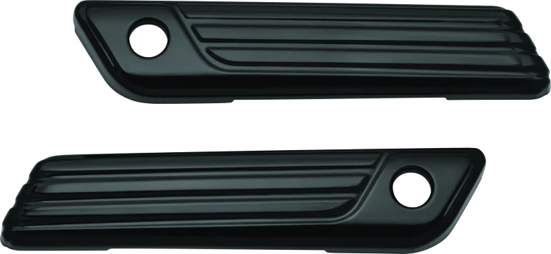 Kuryakyn Tri-Line Saddlebag Hinge Covers Gloss Black - Main Product View