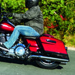 Load image into Gallery viewer, Kuryakyn Tri-Line Saddlebag Hinge Covers Gloss Black - Side View