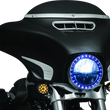 Load image into Gallery viewer, Kuryakyn Tri-Line Windshield Trim Chrome - Back View