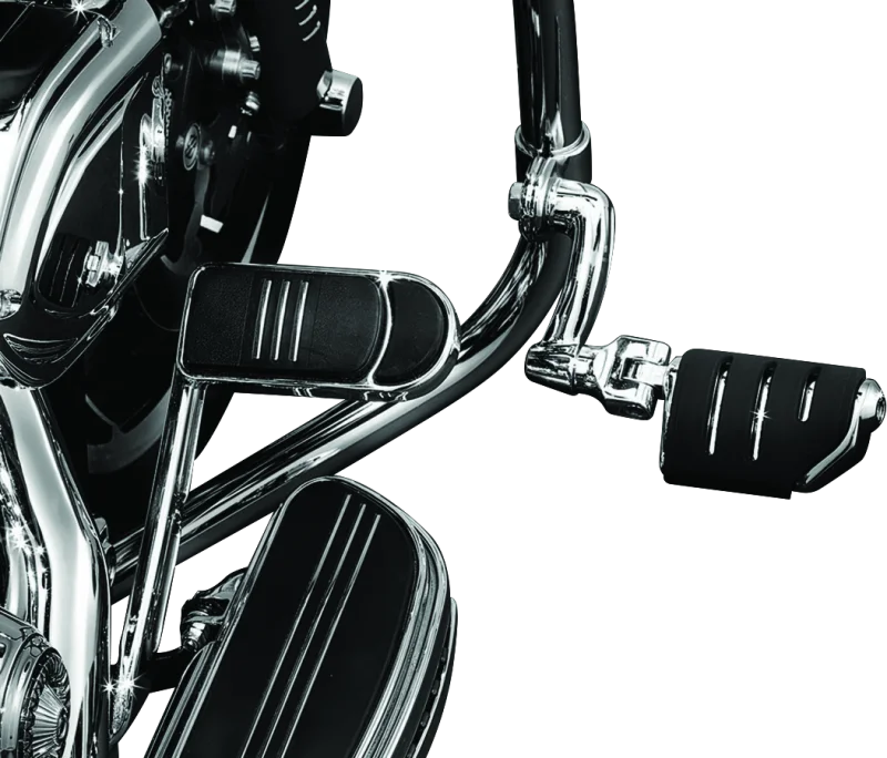 Kuryakyn Trident Dually Longhorn Offset  1-1/4inch Clamp Chrome - Side View