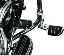 Load image into Gallery viewer, Kuryakyn Trident Dually Longhorn Offset  1-1/4inch Clamp Chrome - Side View