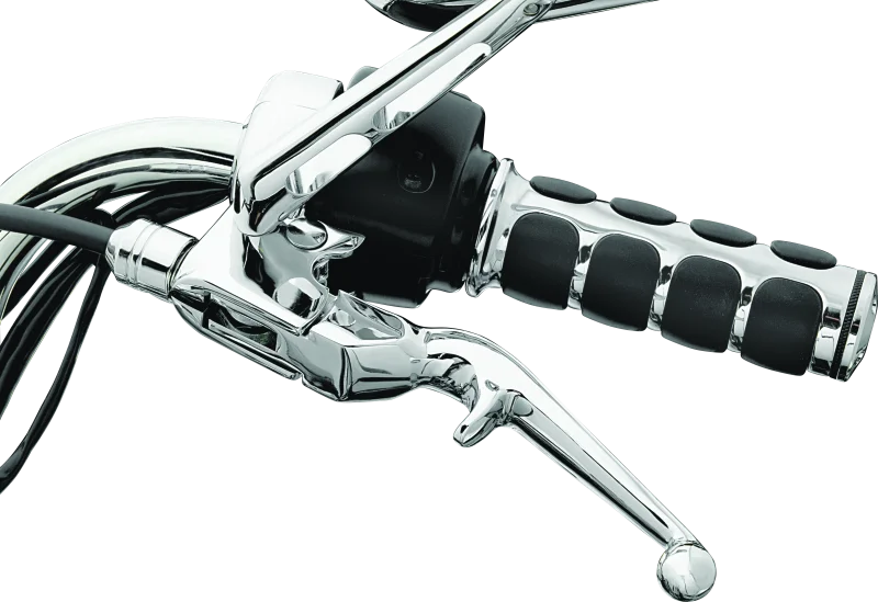 Kuryakyn Trigger Levers 08-13 Touring Cable Chrome - Side View