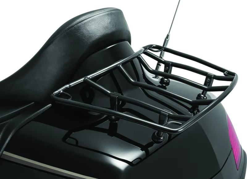 Kuryakyn Trunk Luggage Rack Adjustable Gloss Black - Side View
