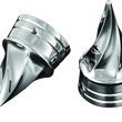 Load image into Gallery viewer, Kuryakyn Twisted Axle Caps Chrome - Main Product View