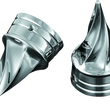 Load image into Gallery viewer, Kuryakyn Twisted Axle Caps Chrome - Main Product View