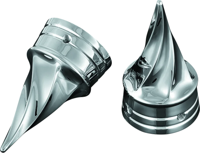 Kuryakyn Twisted Axle Caps Chrome - Main Product View