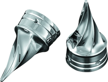 Load image into Gallery viewer, Kuryakyn Twisted Axle Caps Chrome - Main Product View