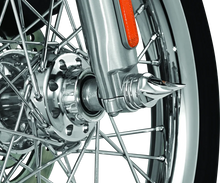 Load image into Gallery viewer, Kuryakyn Twisted Axle Caps Chrome - Side View