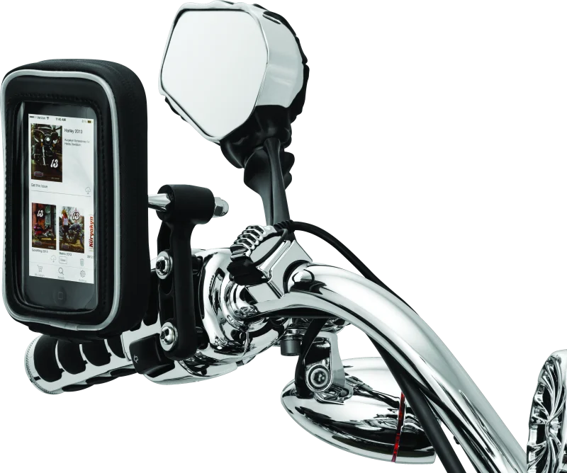 Kuryakyn USB Power Port Universal Charger Chrome - Side View