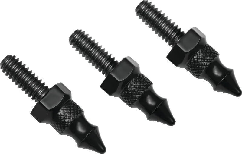 Kuryakyn Windshield Mount Spikes 1/4-20X5/8in 96-13 FLH Touring Black - Side View