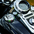 Load image into Gallery viewer, Kuryakyn Zombie Fuel &amp; Battery Gauge Chrome - Side View