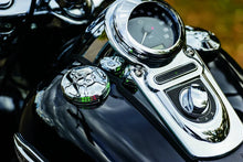 Load image into Gallery viewer, Kuryakyn Zombie Fuel &amp; Battery Gauge Chrome - Side View