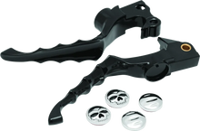 Load image into Gallery viewer, Kuryakyn Zombie Levers 04-13 XL Models Gloss Black - Main Product View