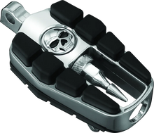 Load image into Gallery viewer, Kuryakyn Zombie Pegs With Male Mount Chrome - Back View