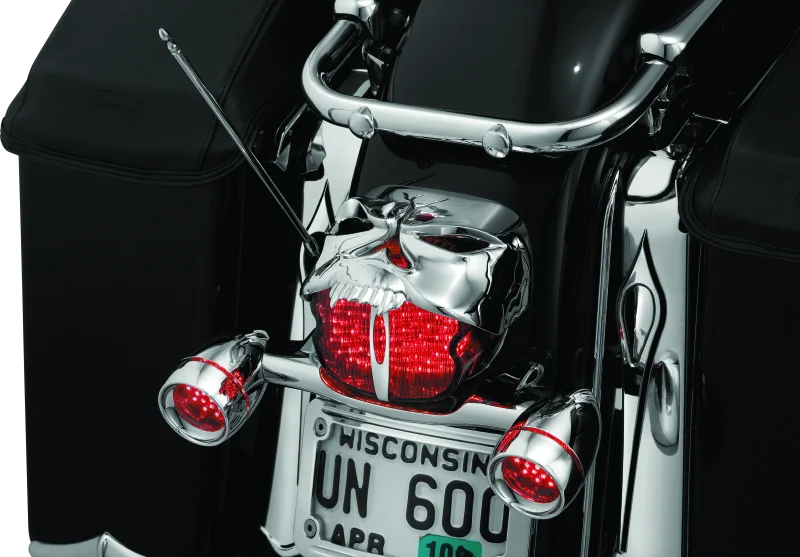 Kuryakyn Zombie Taillight Cover Chrome - Side View