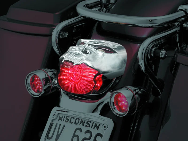 Kuryakyn Zombie Taillight Cover Chrome - Installation View