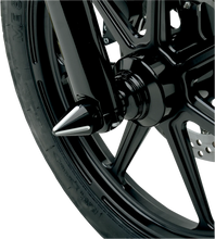Load image into Gallery viewer, LA Choppers Axle Caps - Black Cut - Spike LA-7813-00B - Side View