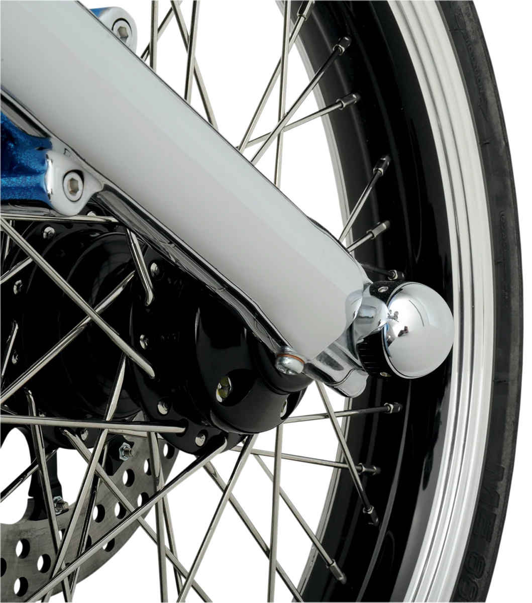 LA Choppers Axle Caps - Chrome - Dome LA-7810-00 - Side View