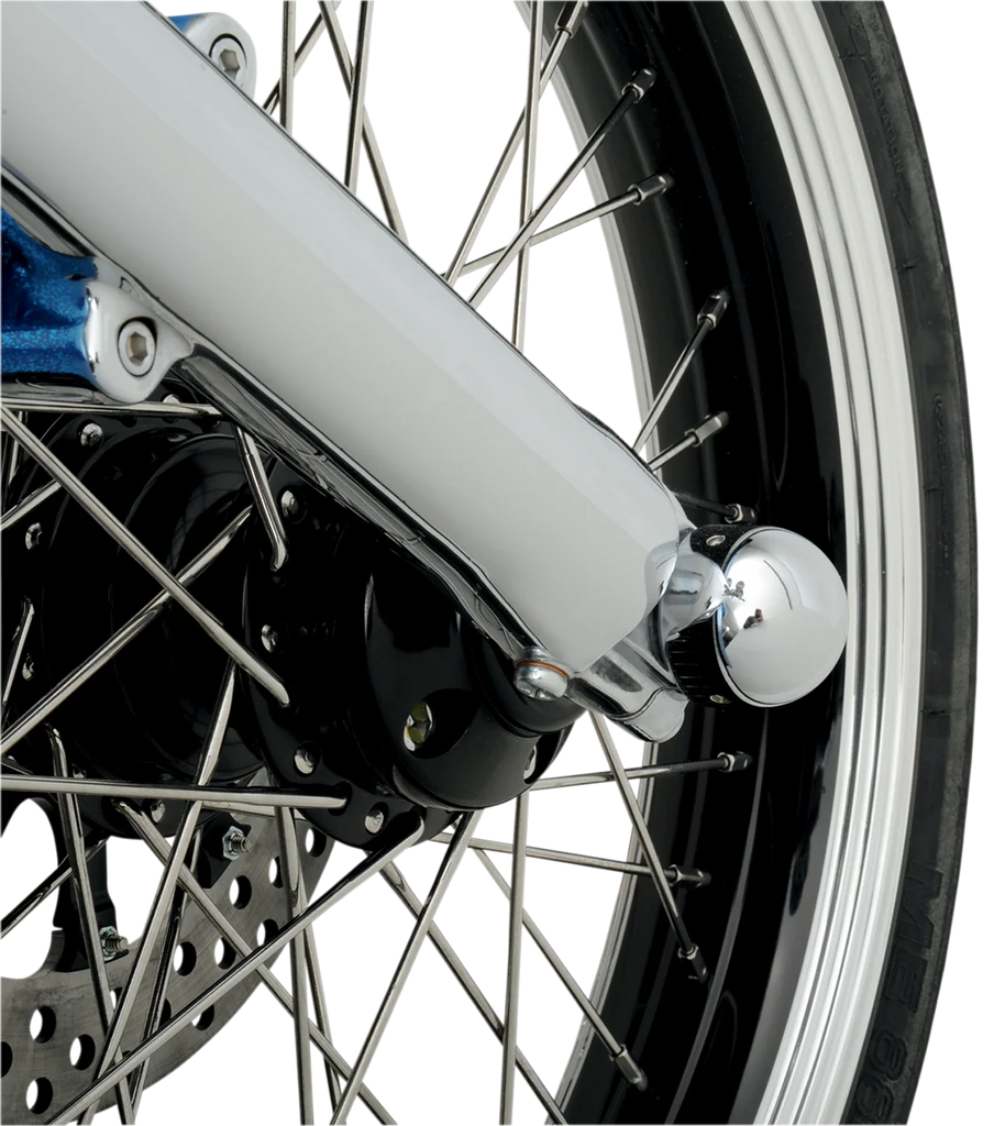 LA Choppers Axle Caps - Chrome - Dome LA-7810-00 - Side View
