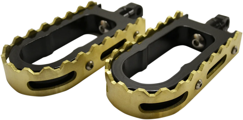 LA Choppers BMX Footpegs - Black/Brass LA-7205-02B - Main Product View