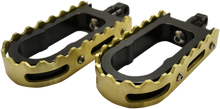Load image into Gallery viewer, LA Choppers BMX Footpegs - Black/Brass LA-7205-02B - Main Product View