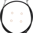 Load image into Gallery viewer, LA Choppers Brake Line - 12" - 14" Ape Hanger Handlebars - Black LA-8153B13B - Main Product View