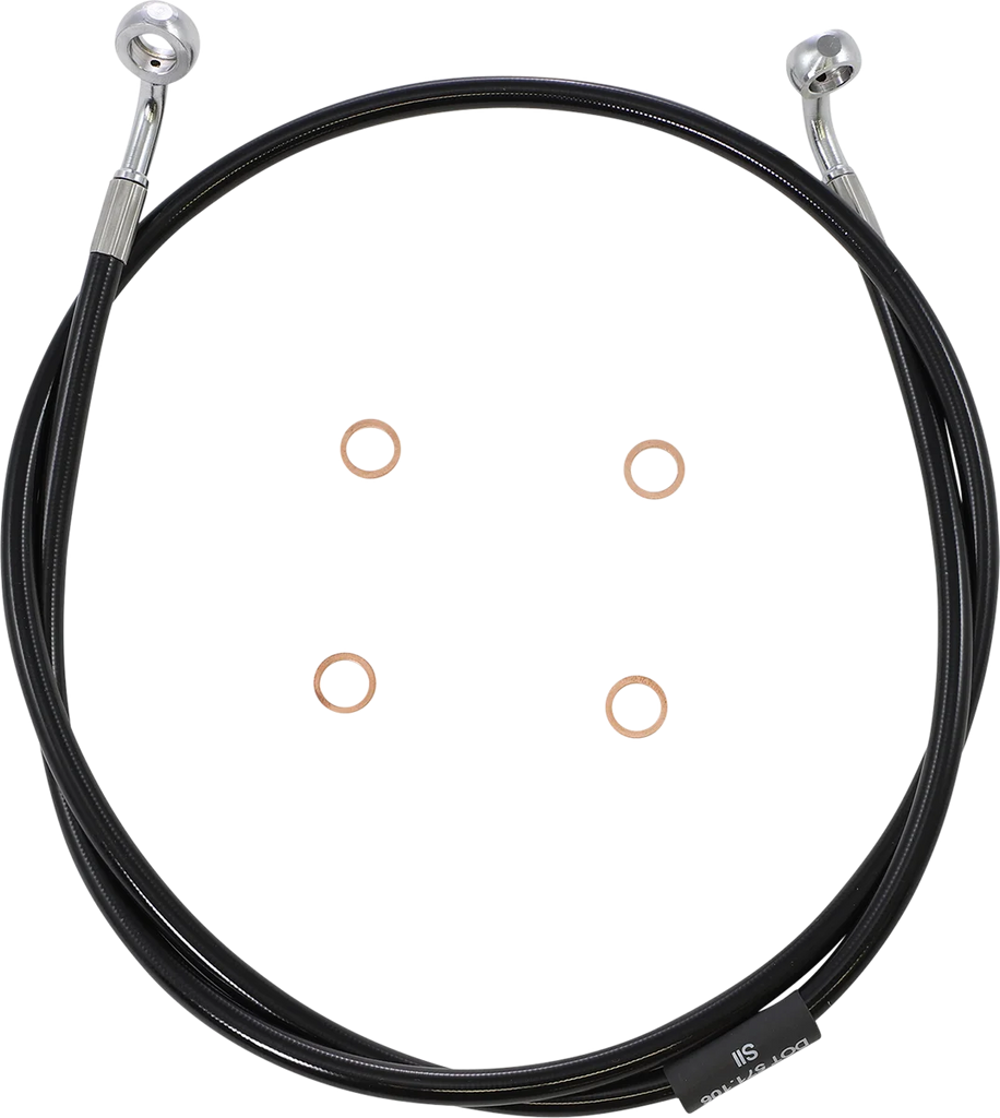 LA Choppers Brake Line - 12" - 14" Ape Hanger Handlebars - Black LA-8153B13B - Main Product View