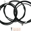 Load image into Gallery viewer, LA Choppers Brake Line - 15" - 17" Ape Hanger Handlebars - Black LA-8153B16B - Side View