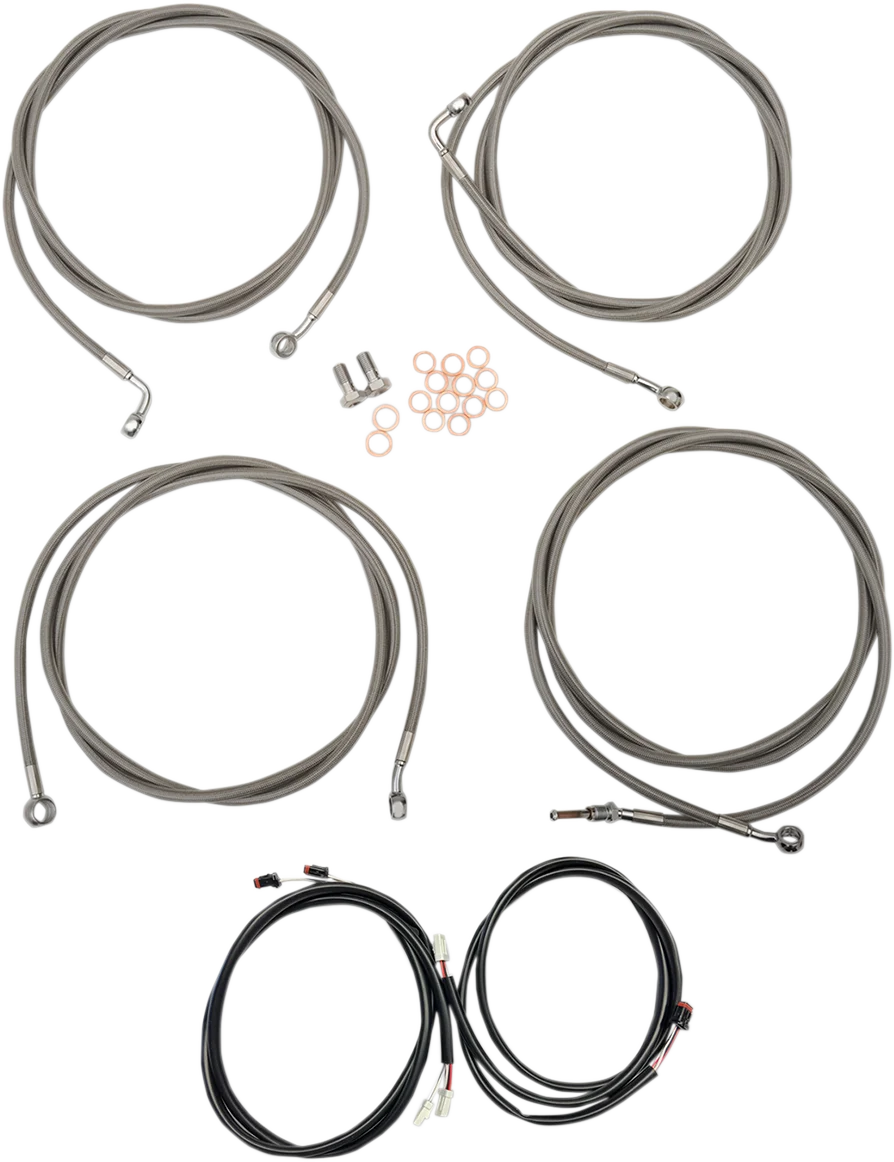 LA Choppers Cable Kit - 12" - 14" Handlebars - Midnight LA-8059KT3-13M - Side View