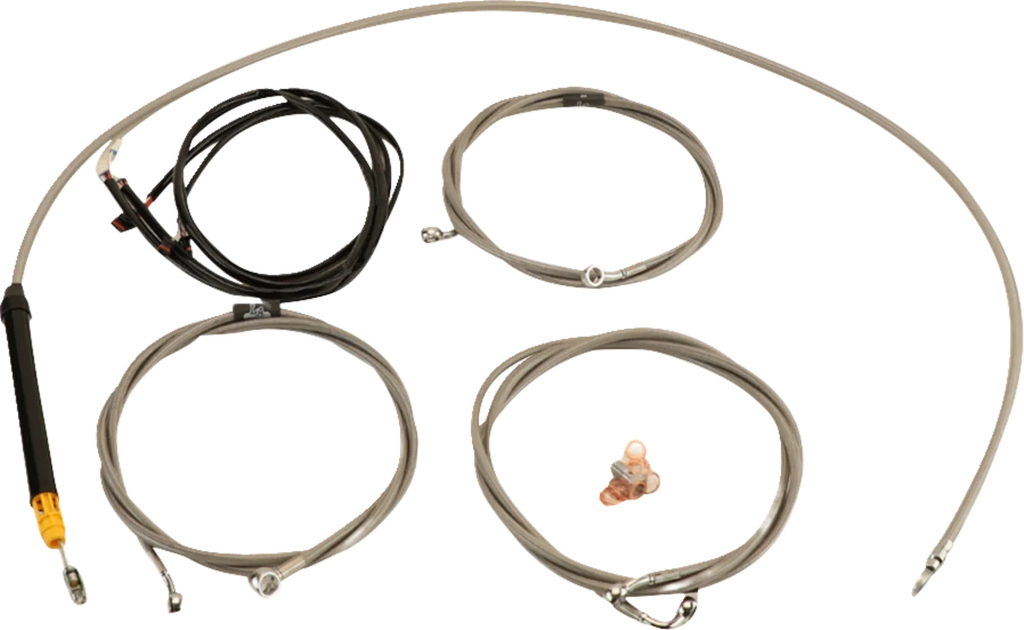 LA Choppers Cable Kit - 15" - 17" Handlebars - Stainless LA-8059KT3-16 - Main Product View