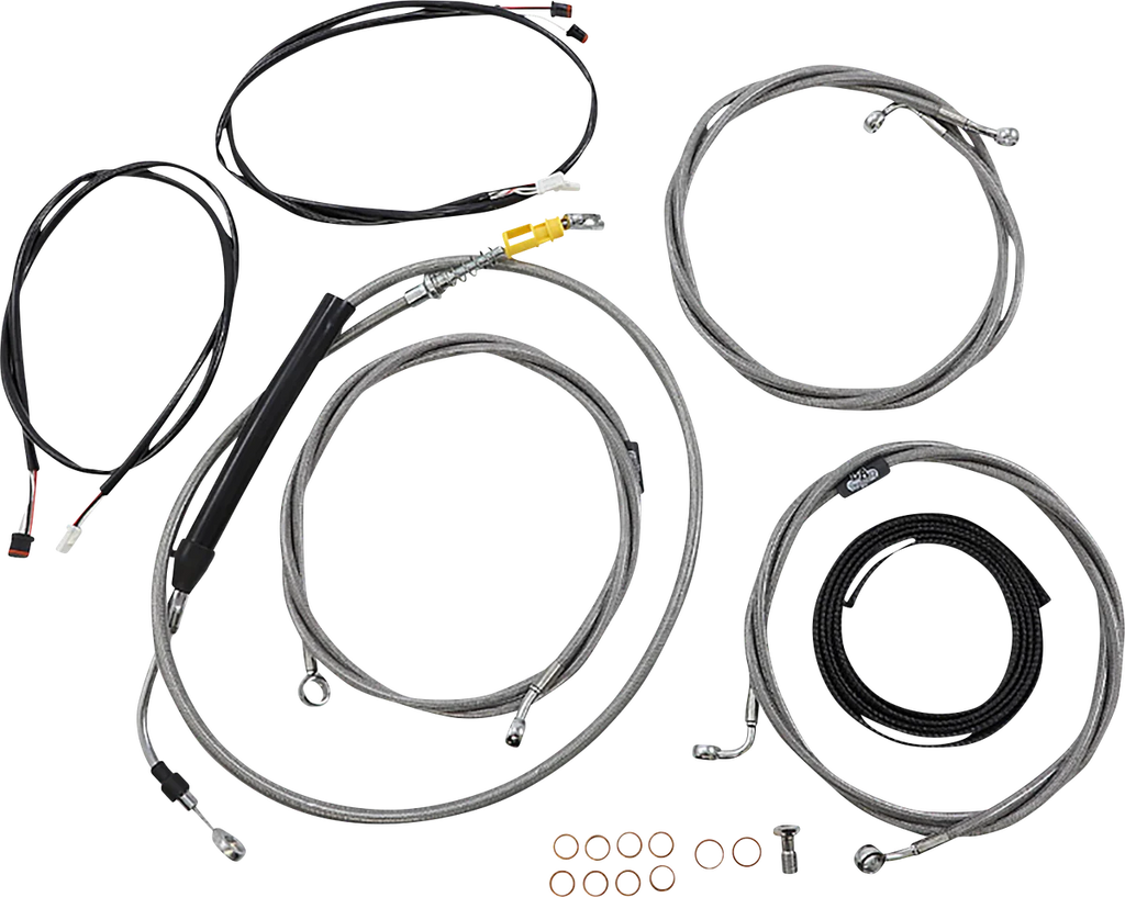LA Choppers Cable Kit - 18" - 20" Handlebars - ABS - Stainless LA-8058KT3-19 - Main Product View