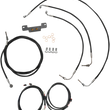 Load image into Gallery viewer, LA Choppers Cable Kit - 18" - 20" Handlebars - Black LA-8055KT3-19B - Main Product View