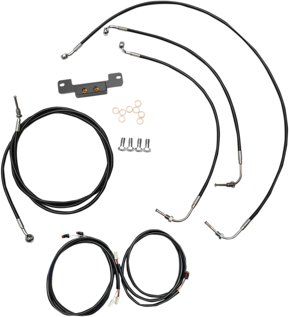 LA Choppers Cable Kit - 18" - 20" Handlebars - Black LA-8055KT3-19B - Main Product View