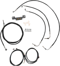 Load image into Gallery viewer, LA Choppers Cable Kit - 18" - 20" Handlebars - Black LA-8055KT3-19B - Main Product View