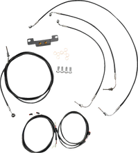 Load image into Gallery viewer, LA Choppers Cable Kit - Stock Handlebars - ABS - Black LA-8056KT3-08B - Main Product View