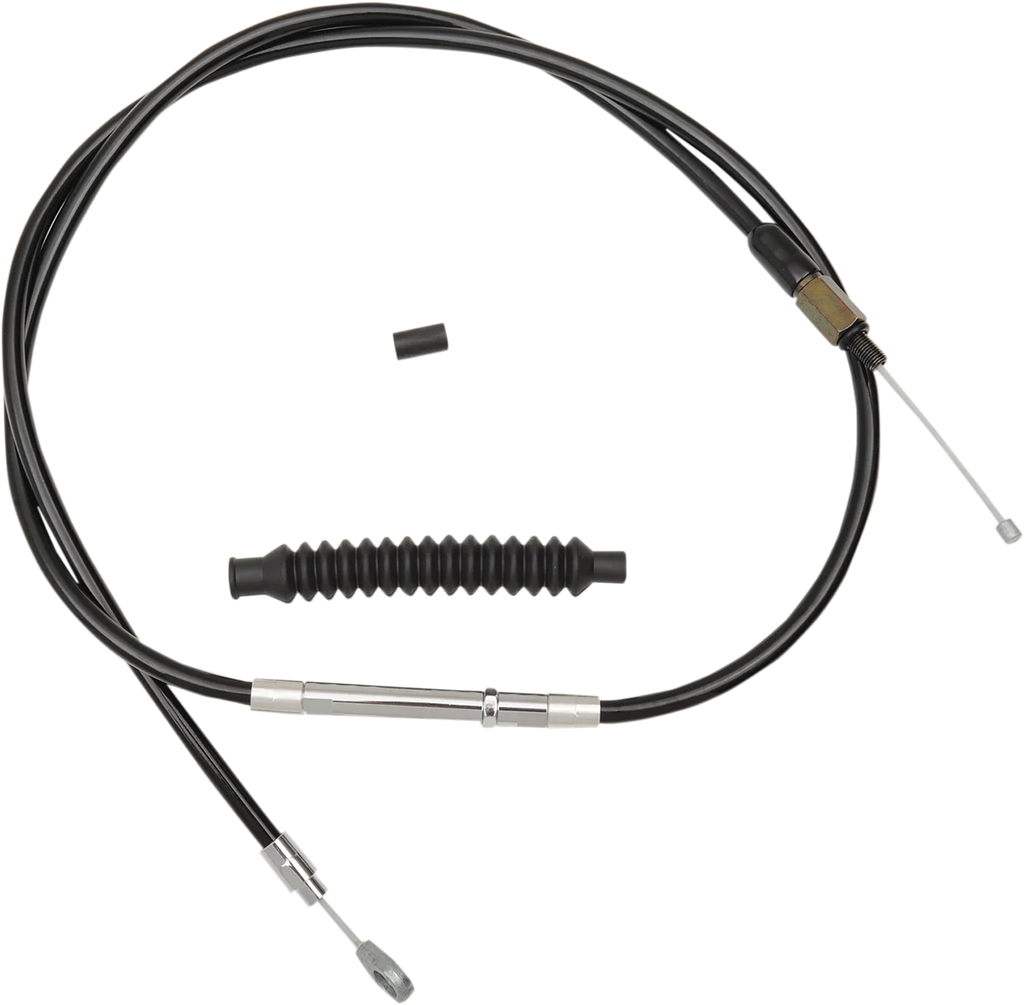 LA Choppers Clutch Cable - 15" - 17" Ape Hanger Handlebars - Black Vinyl LA-8320C16B - Side View