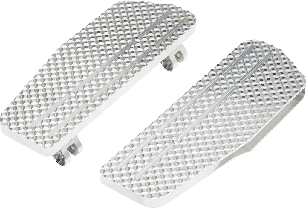 LA Choppers County Line Billet Floorboards - Raw - FL LA-P101-00 - Back View