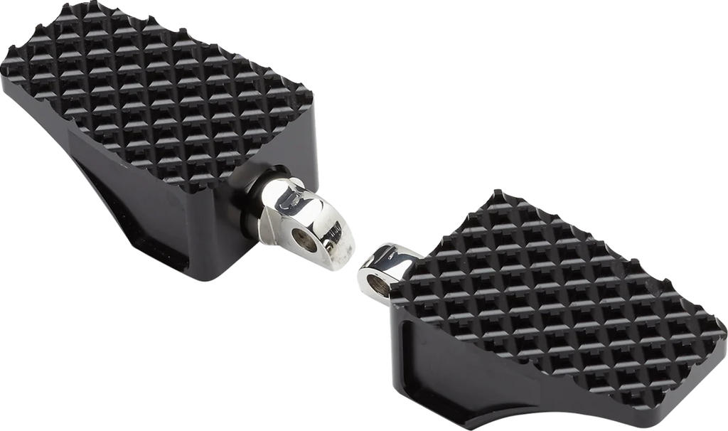 LA Choppers County Line Billet Footpegs - Front - Black LA-P100-01B - Side View