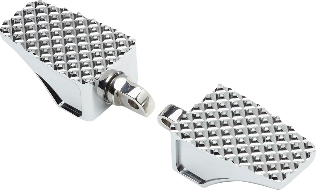 LA Choppers County Line Billet Footpegs - Front - Chrome LA-P100-01C - Side View