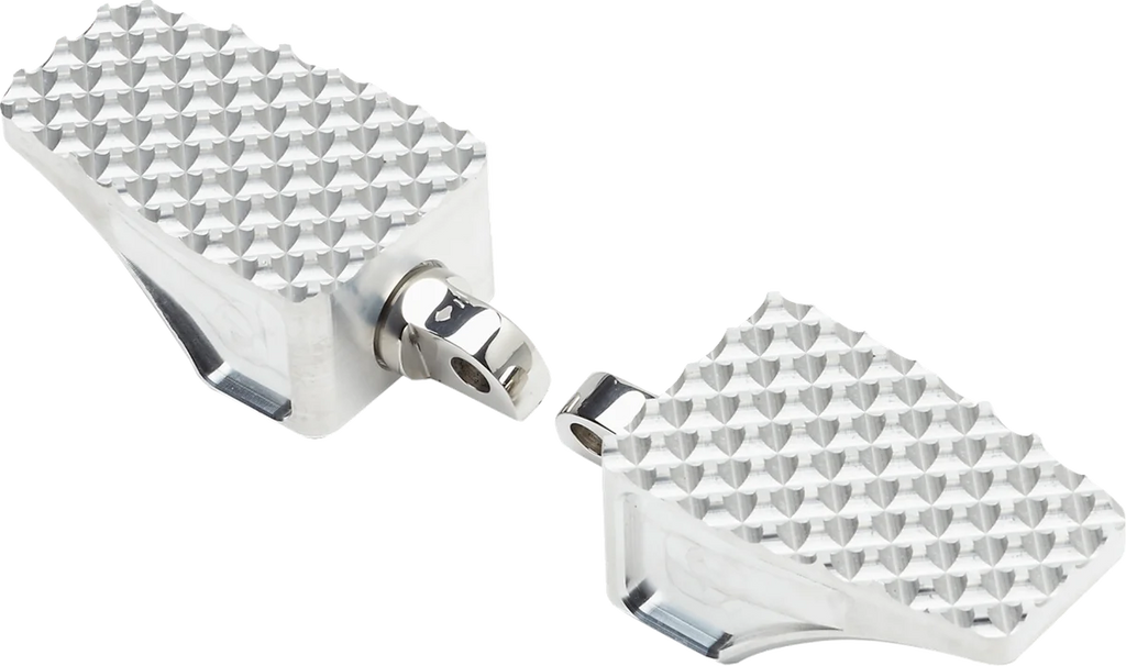 LA Choppers County Line Billet Footpegs - Front - Raw LA-P100-01 - Side View