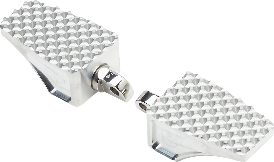 LA Choppers County Line Billet Footpegs - Male Mount - Raw LA-P100-00 - Side View