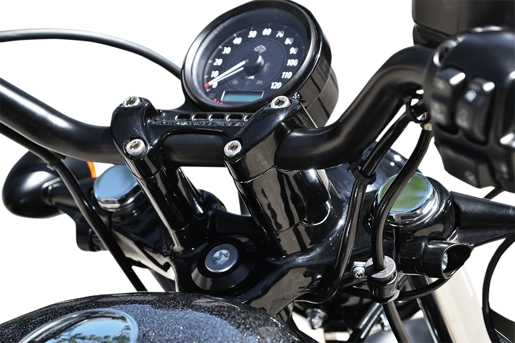 LA Choppers Extension Risers - 2" - Forty Eight - Black LA-7433-02B - Side View