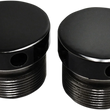 Load image into Gallery viewer, LA Choppers Flush-Mount Fork Cap - Gloss Black Powder Coat - 39 mm LA-7504-39B - Main Product View