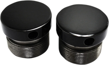 Load image into Gallery viewer, LA Choppers Flush-Mount Fork Cap - Gloss Black Powder Coat - 39 mm LA-7504-39B - Main Product View