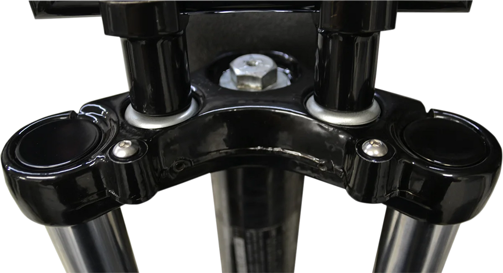 LA Choppers Flush-Mount Fork Cap - Gloss Black Powder Coat - 39 mm LA-7504-39B - Side View